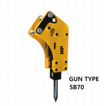 نوع اسلحه قابل استفاده: حفاری سنگ شکن هیدرولیکی فلز آلیاژ SB 70 4-6 تن برای حفاری SANY، DOOSAN،XCMG،LONKING